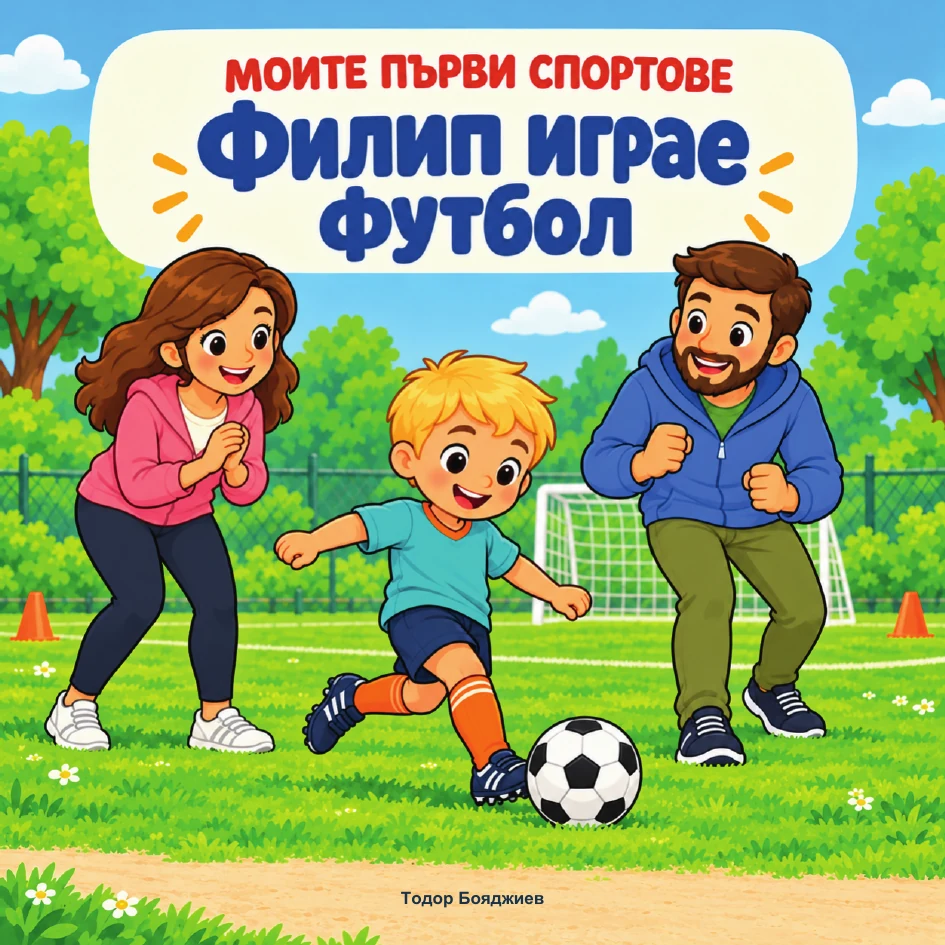 Филип играе футбол